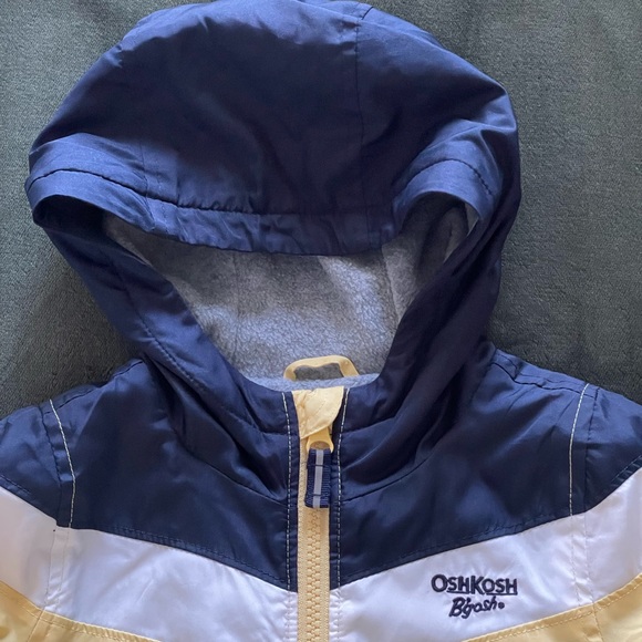Oshkosh Boys’ Yellow/Navy Blue Jacket. Size 18 Months. Used. - Picture 3 of 7